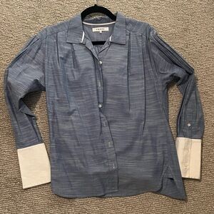 Women’s Frame Blue Shirt with White Accents